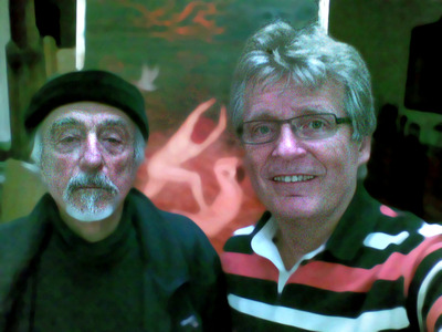 Arik Brauer und Gerhard Blaboll beim Radiointerview