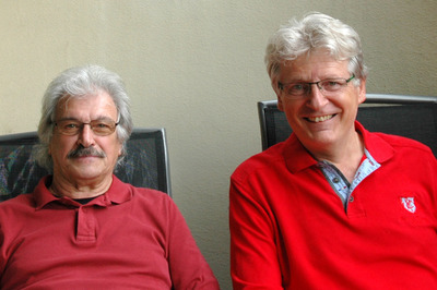 Charley Raab und Gerhard Blaboll beim Radiointerview