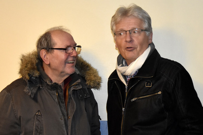Gustav Seemann und Gerhard Blaboll beim Radiointerview