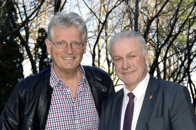 Gerhard Blöschl und Gerhard Blaboll beim Radiointerview