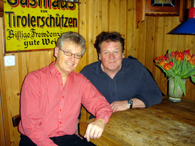 Wilfried Scheutz und Gerhard Blaboll beim Radiointerview