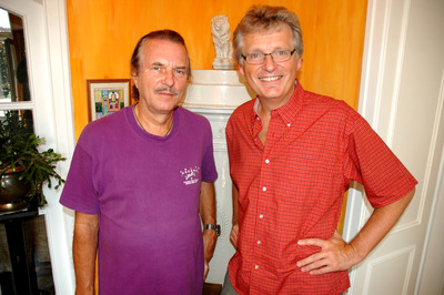 Hans Theessink und Gerhard Blaboll beim Radiointerview